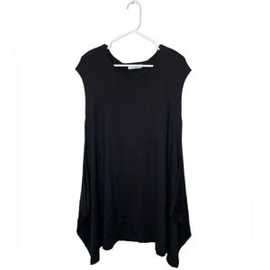 Bryn Walker Cap Sleeve Tunic Womens Size Large Asymmetric Hem
